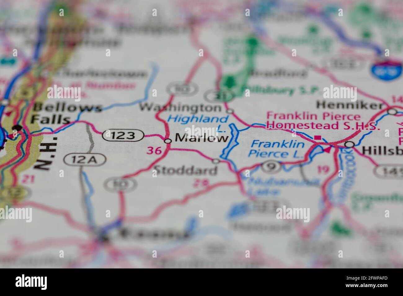 Marlow new hampshire map hires stock photography and images Alamy