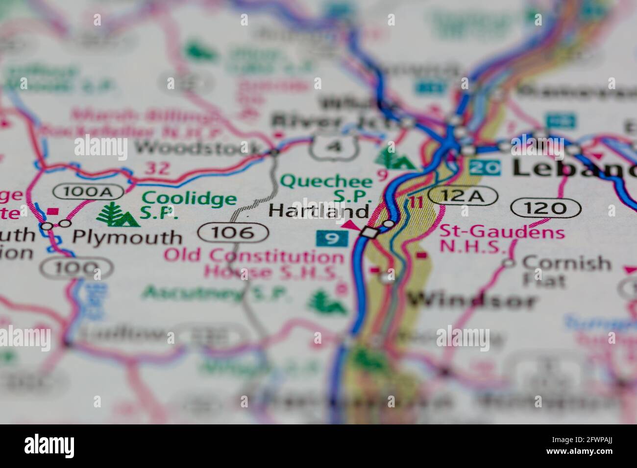 Hartland new hampshire map hires stock photography and images Alamy