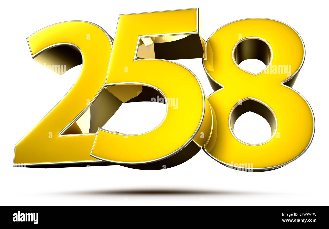 3d number 258 hi-res stock photography and images - Alamy