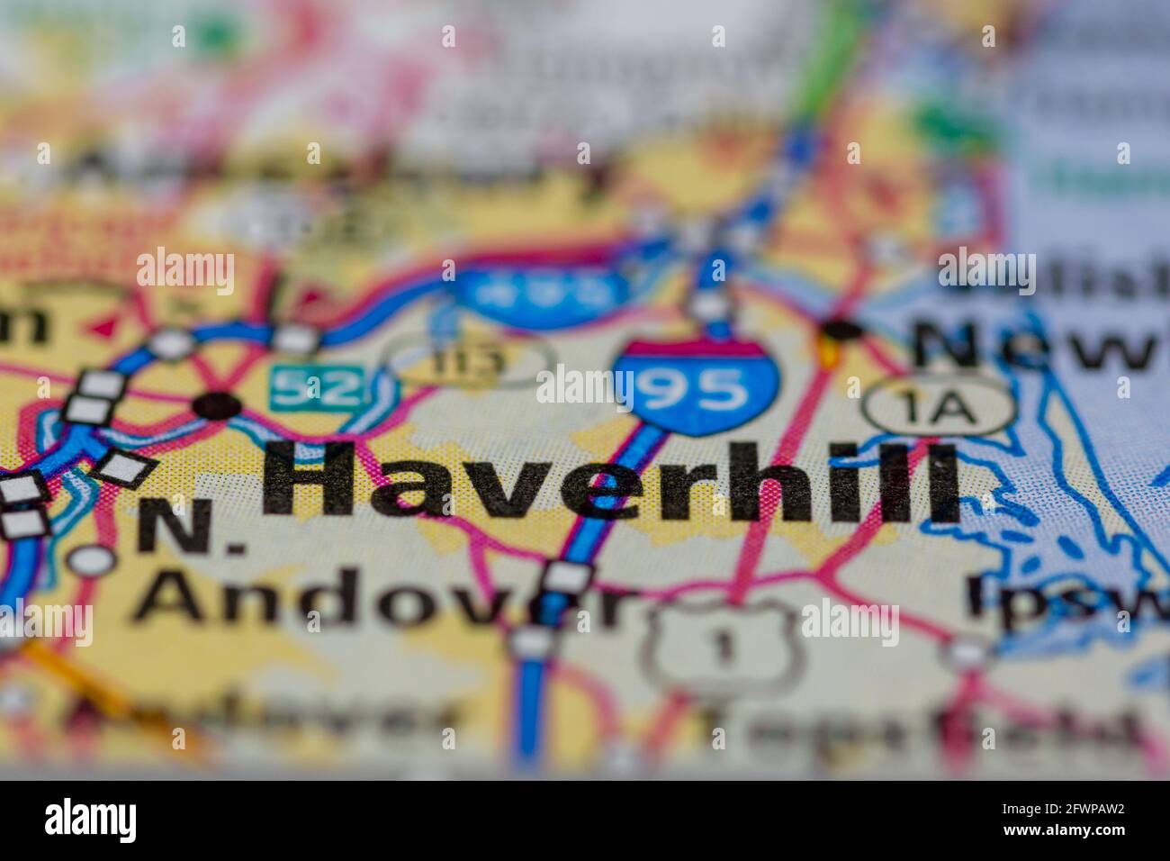 Haverhill New Hampshire USA shown on a Geography map or Road map Stock