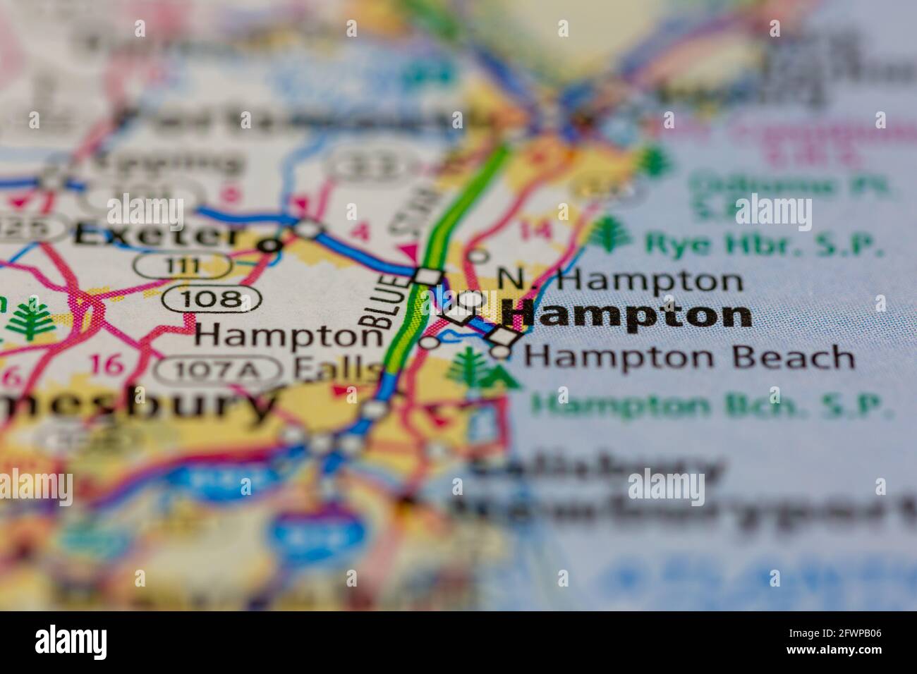 Map of hampton new hampshire hi-res stock photography and images - Alamy
