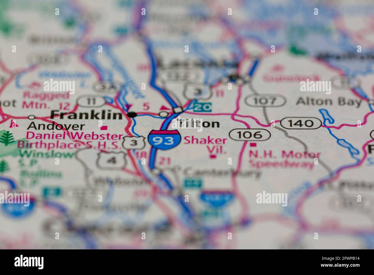 Tilton on a map hires stock photography and images Alamy