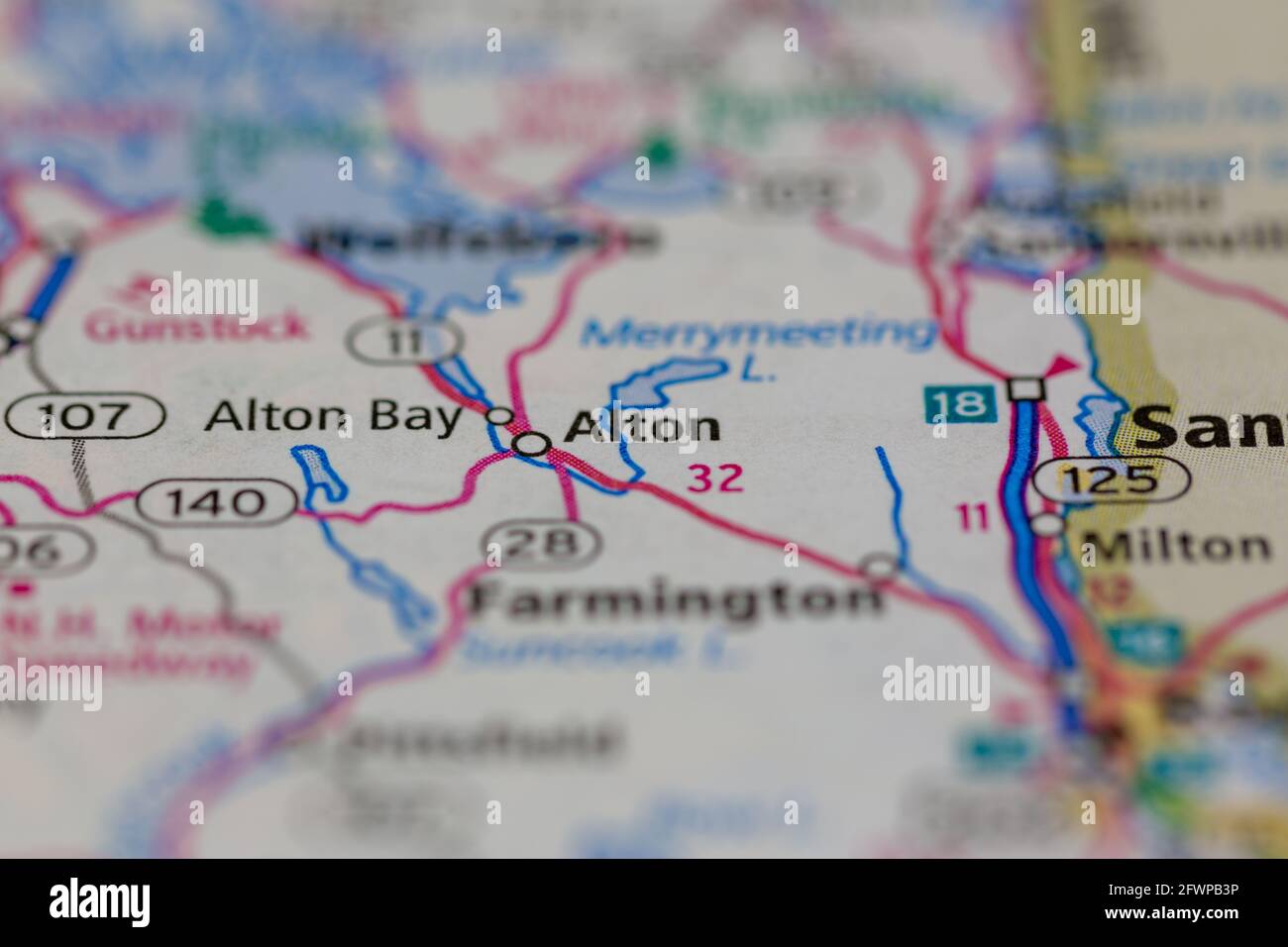Alton New Hampshire Usa Shown On A Geography Map Or Road Map 2FWPB3P 