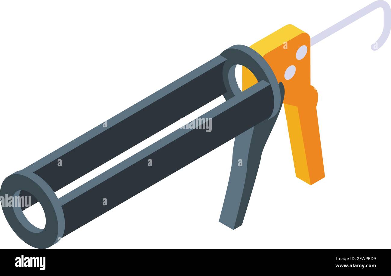 Silicone caulk tool industry icon. Isometric of Silicone caulk tool ...