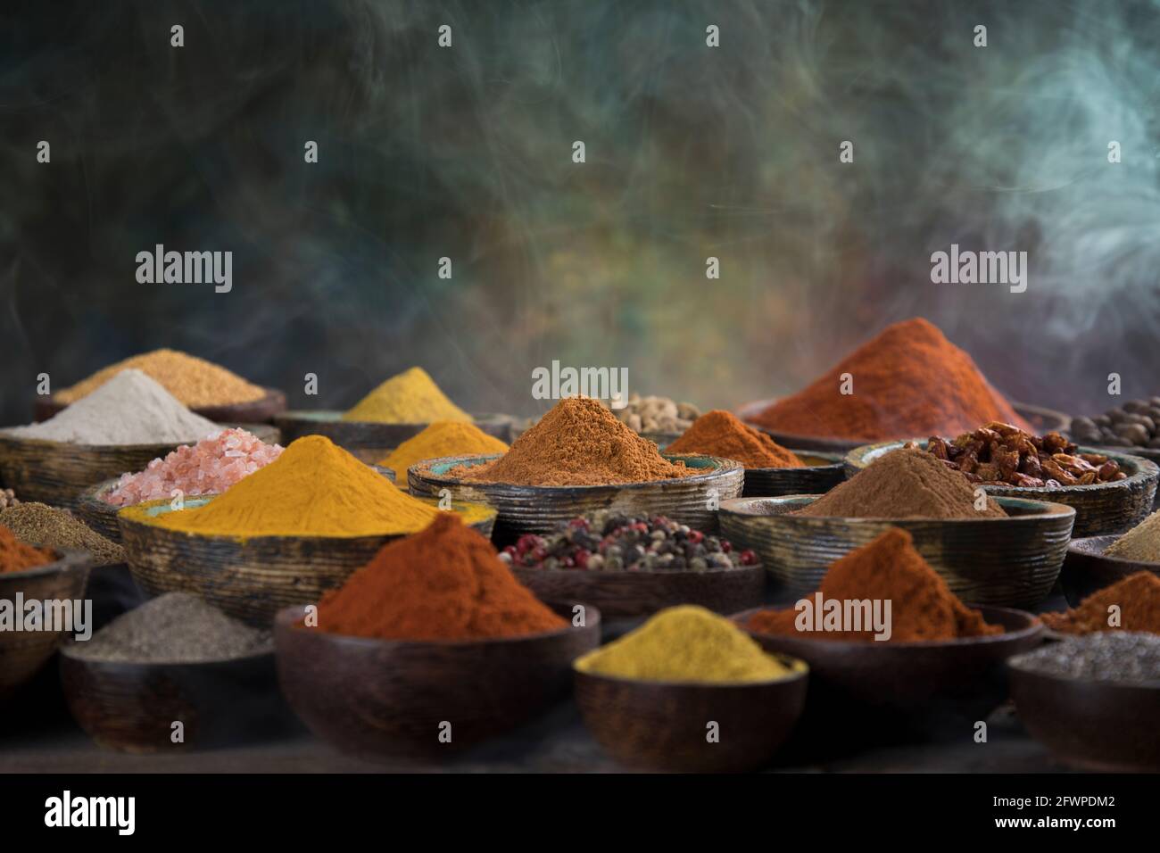 A selection of spices and smoke Stock Photo Alamy