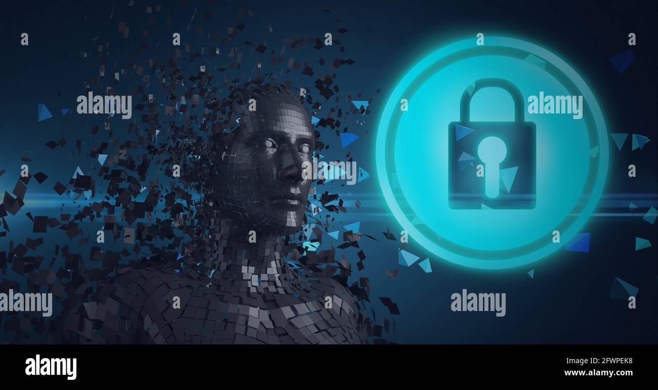 Composition of exploding metallic human bust and online security ...