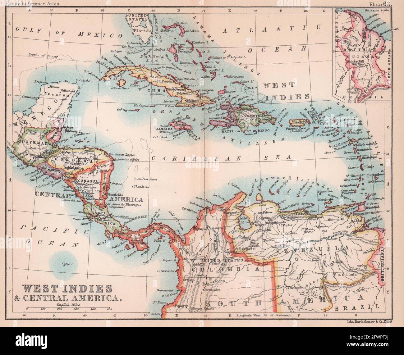 アンティーク　1800年代中央アメリカの地図 Amazon.com: Historic Map : 1860 Central America. - Vintage