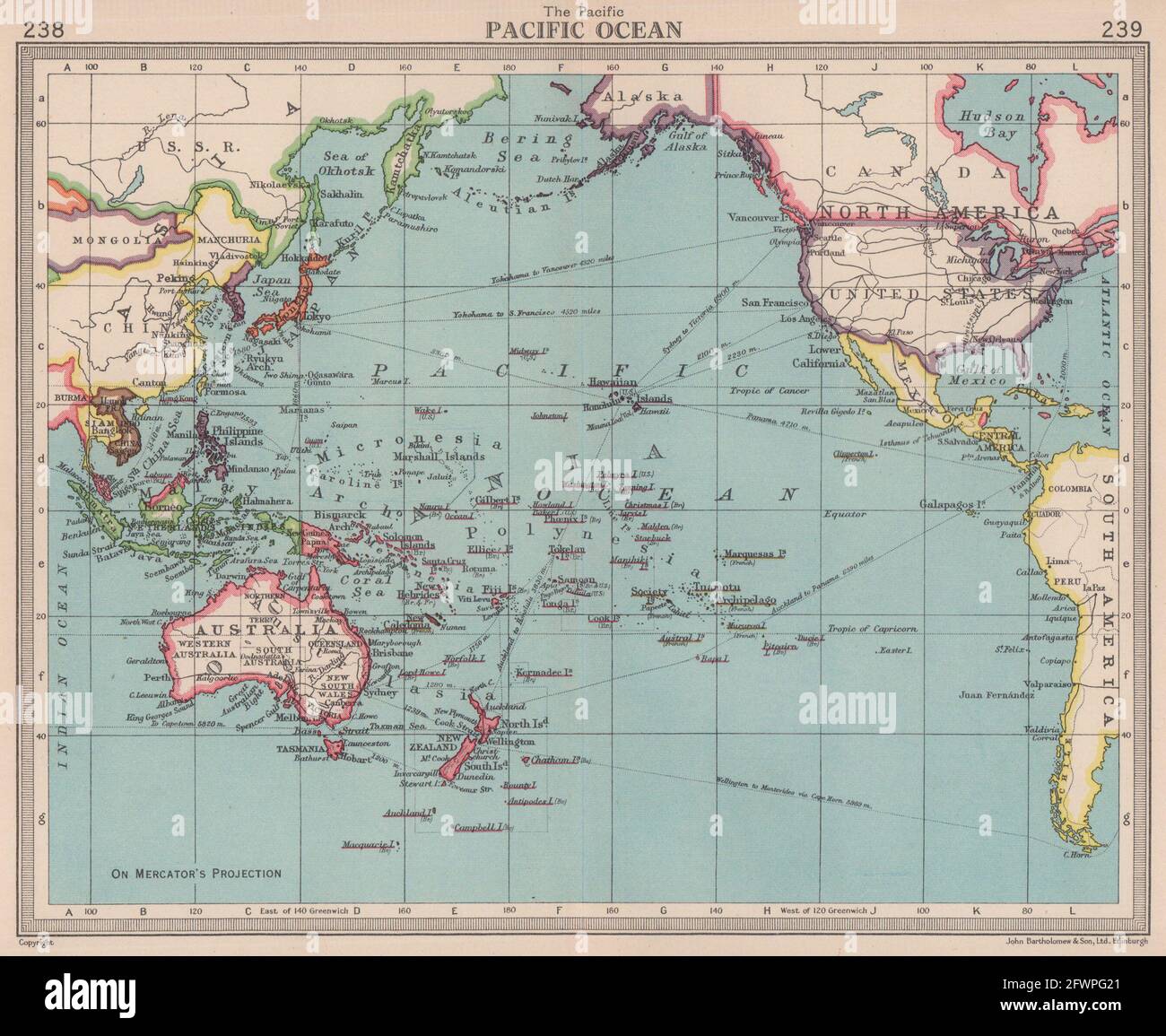 Pacific Ocean Depth Map