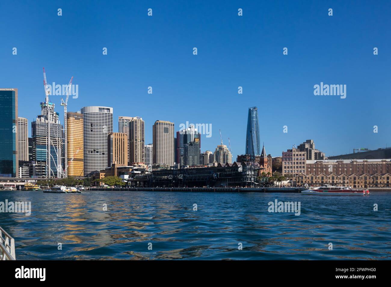 View of Circular Quay as you arrive on the ferry from Rose Bay, Sydney, Australia Stock Photo View of Circular Quay as you arrive on the ferry from Rose Bay, Sydney, Australia Stock Photo
