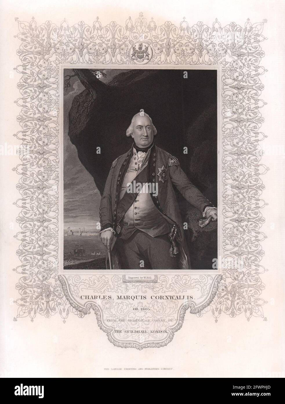 Charles, Marquess Cornwallis. American War of Independence. After COPLEY c1855 Stock Photo