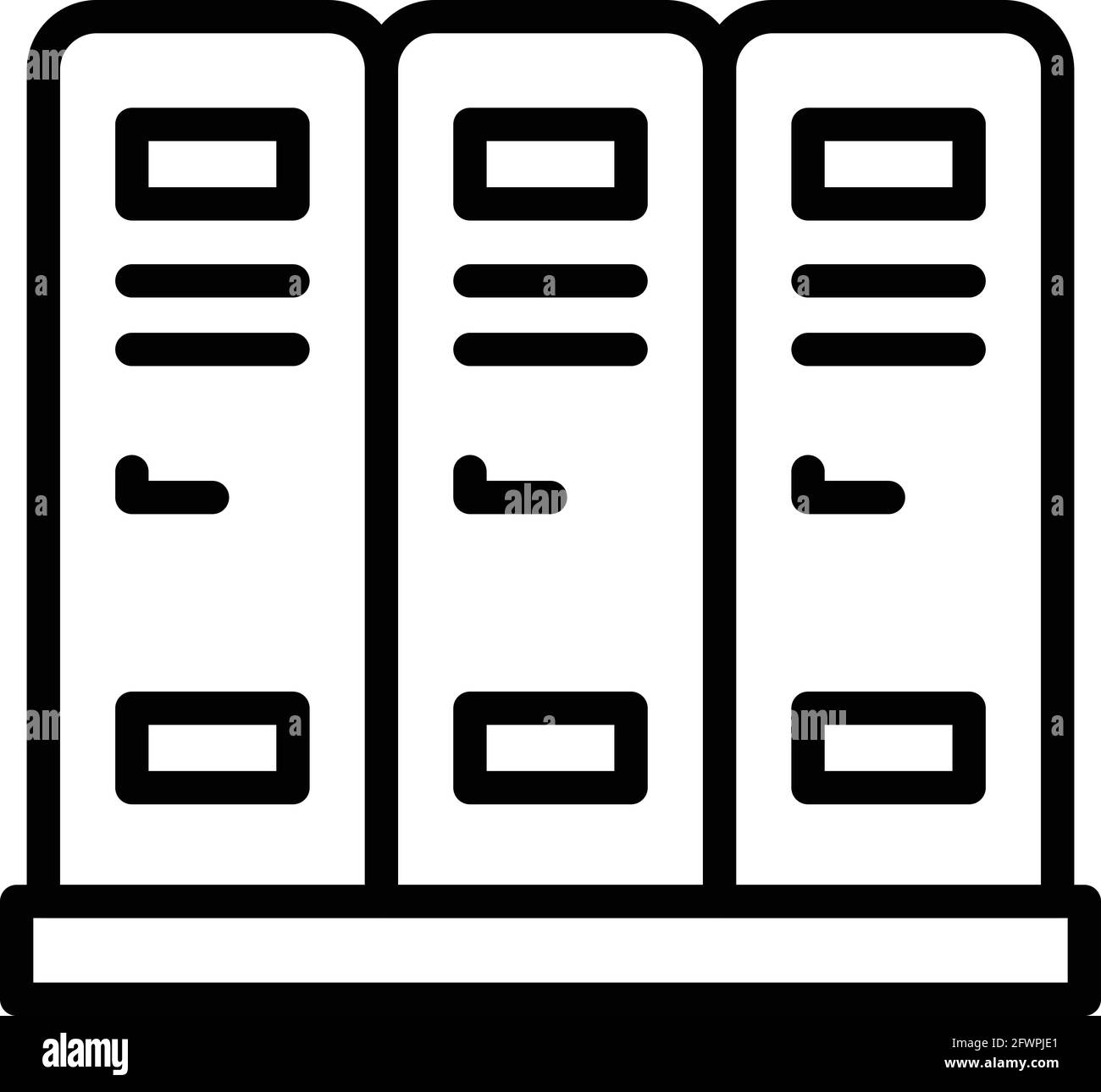 School folders icon. Outline School folders vector icon for web design