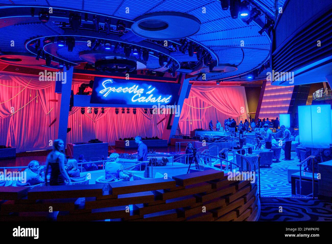 Spectra's Cabaret on board the cruise liner Royal Caribbeans Anthem of the Seas. Stock Photo