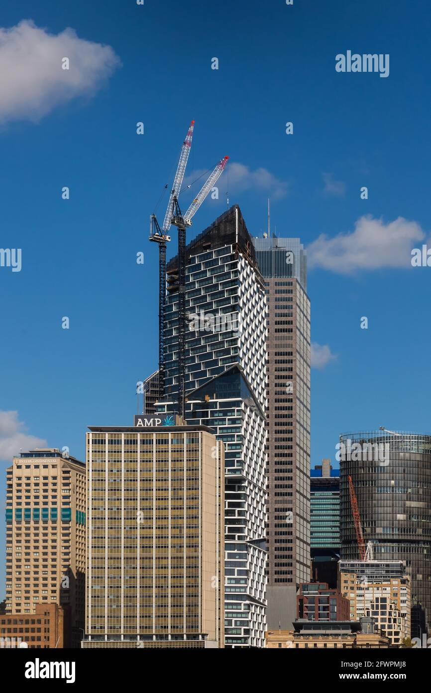 View of AMP Sydney Cove Building Circular Quay as you arrive on the ferry from Rose Bay, Sydney