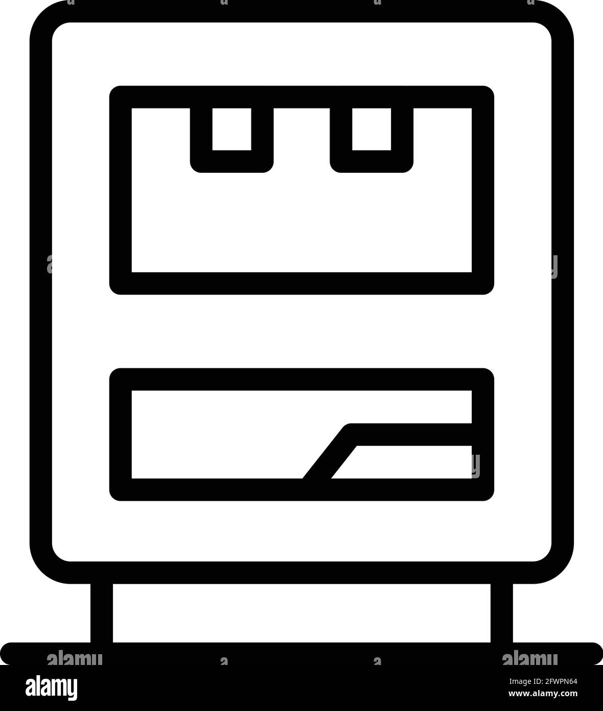 Bar vending machine icon. Outline Bar vending machine vector icon for