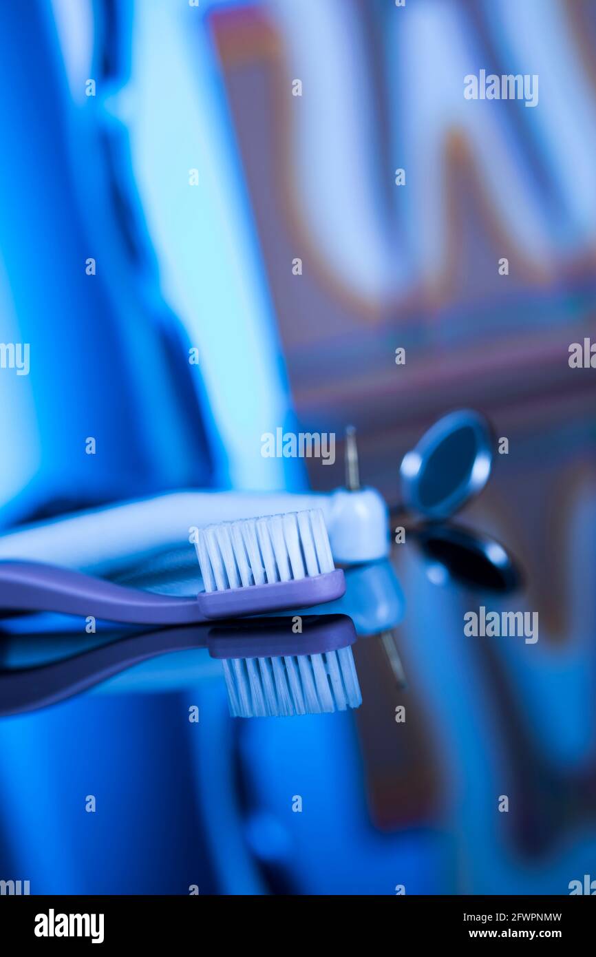 Brushing teeth, Dental hygiene background Stock Photo - Alamy
