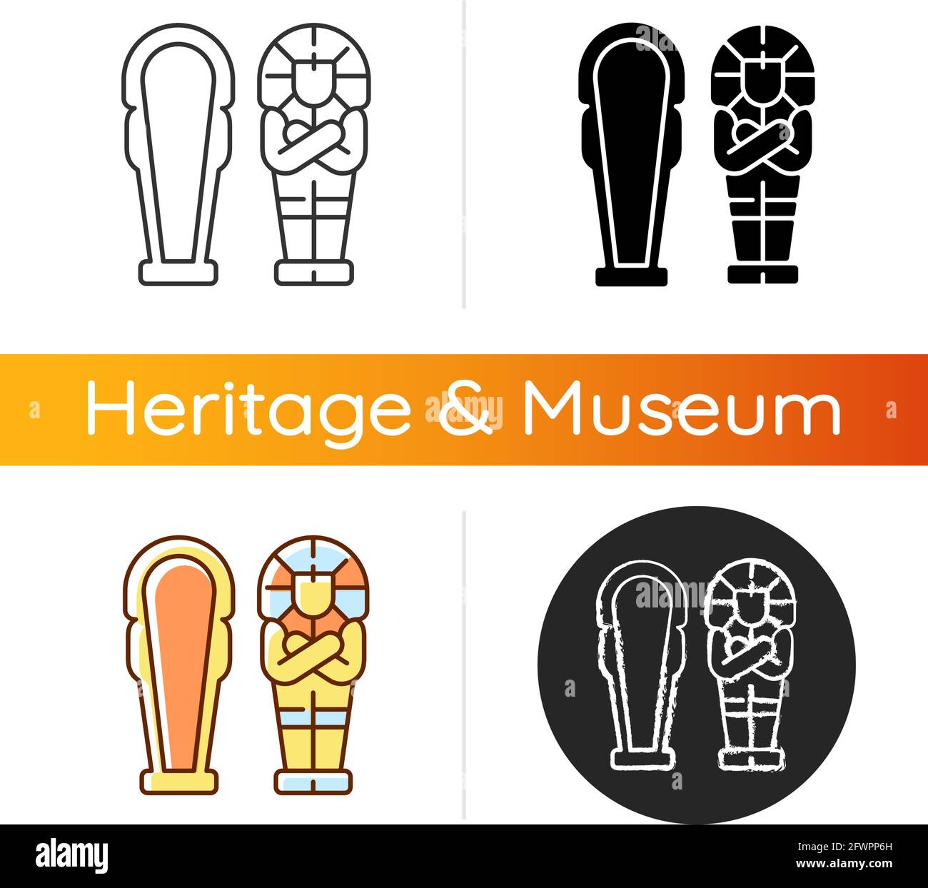 egyptian-sarcophagus-icon-stock-vector-image-art-alamy