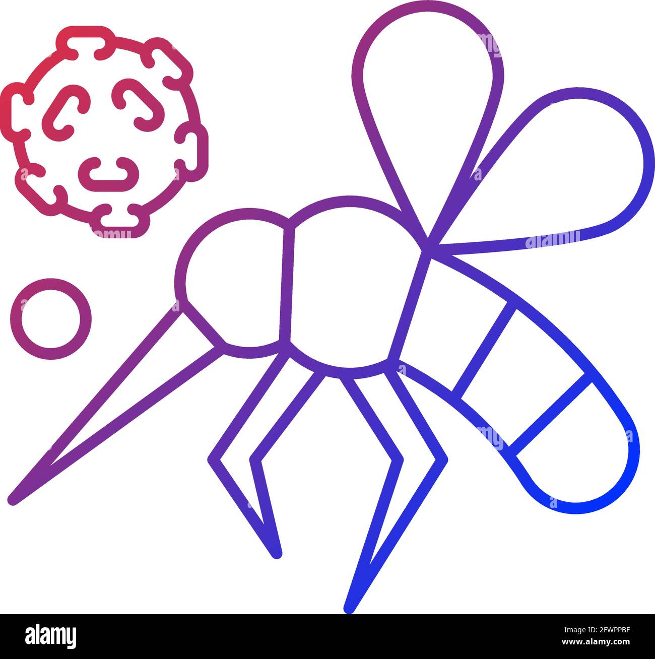 Insects gradient linear vector icon Stock Vector