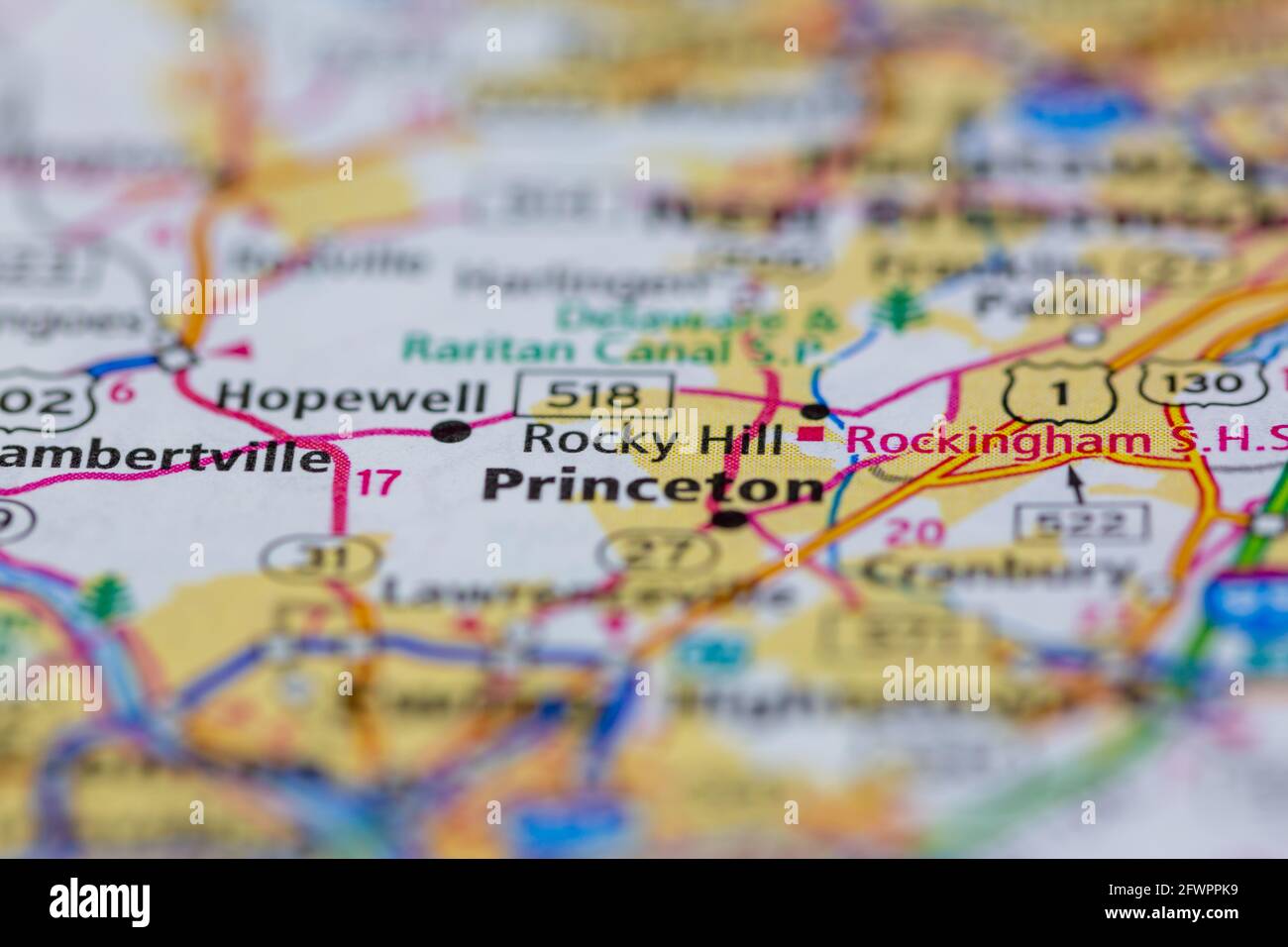 Rocky hill new jersey map hires stock photography and images Alamy