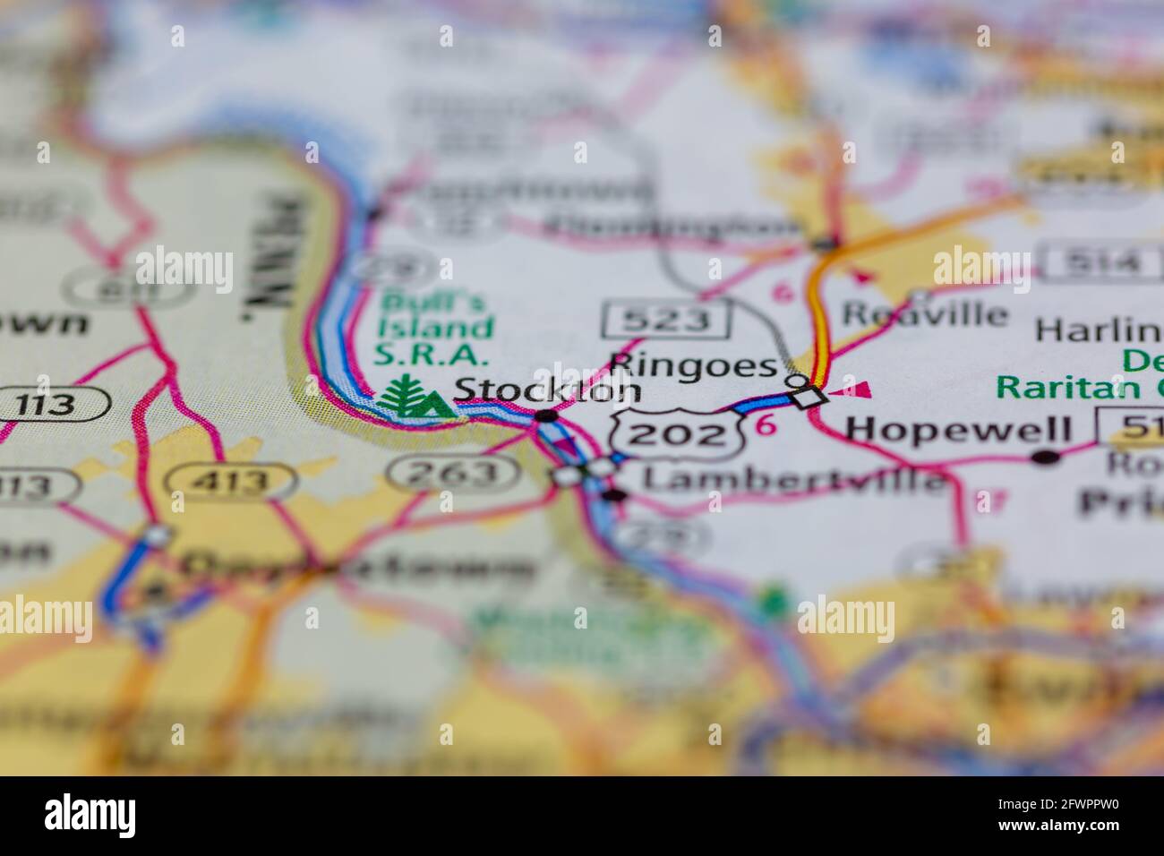 Stockton new jersey map hires stock photography and images Alamy