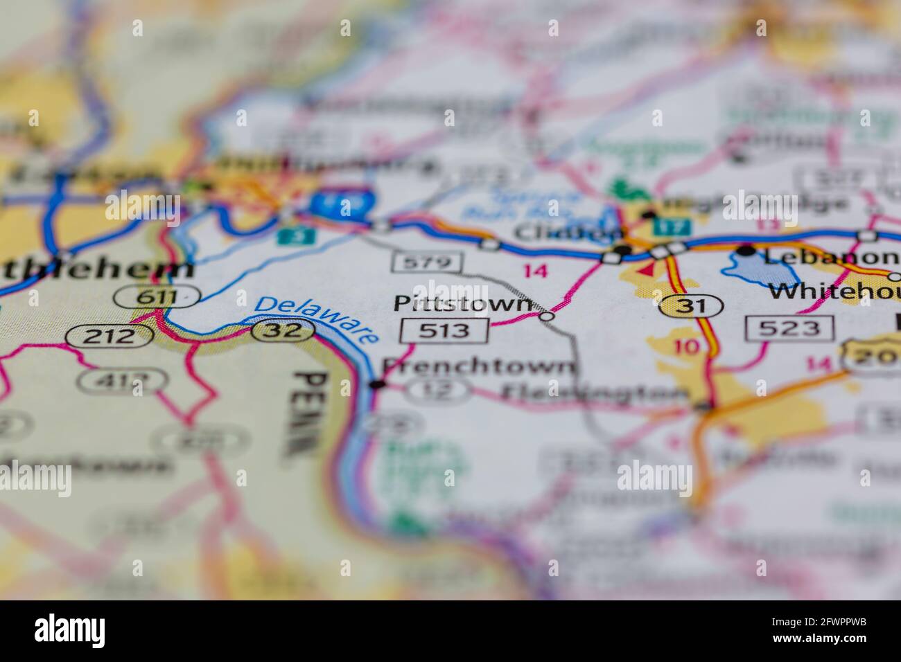 Pittstown new jersey map hires stock photography and images Alamy