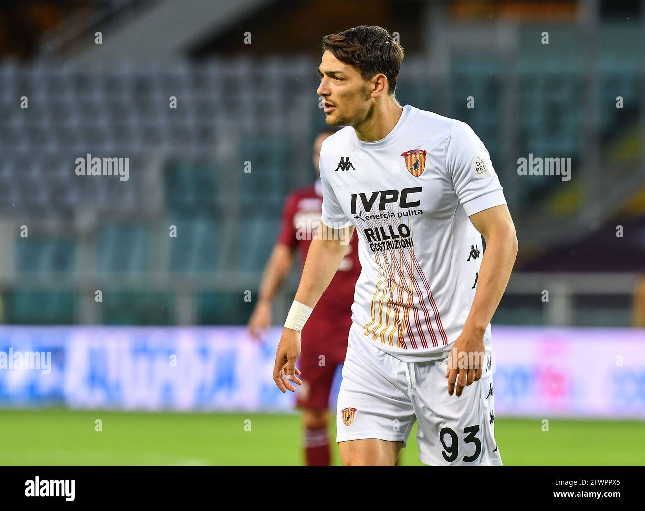 Federico Barba of Benevento Calcio in action during the Serie A 2020/21 match between Torino FC and Benevento Calcio at Stadio Olimpico Grande Torino on May 23, 2021 in Turin, Italy - Photo ReporterTorino / LiveMedia Stock Photo