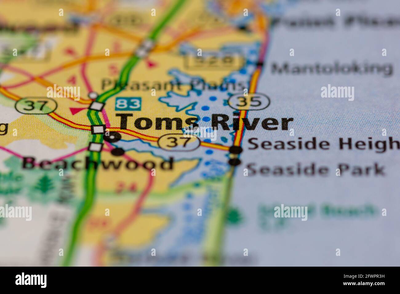 Toms River New Jersey USA Shown On A Geography Map Or Road Map Stock 