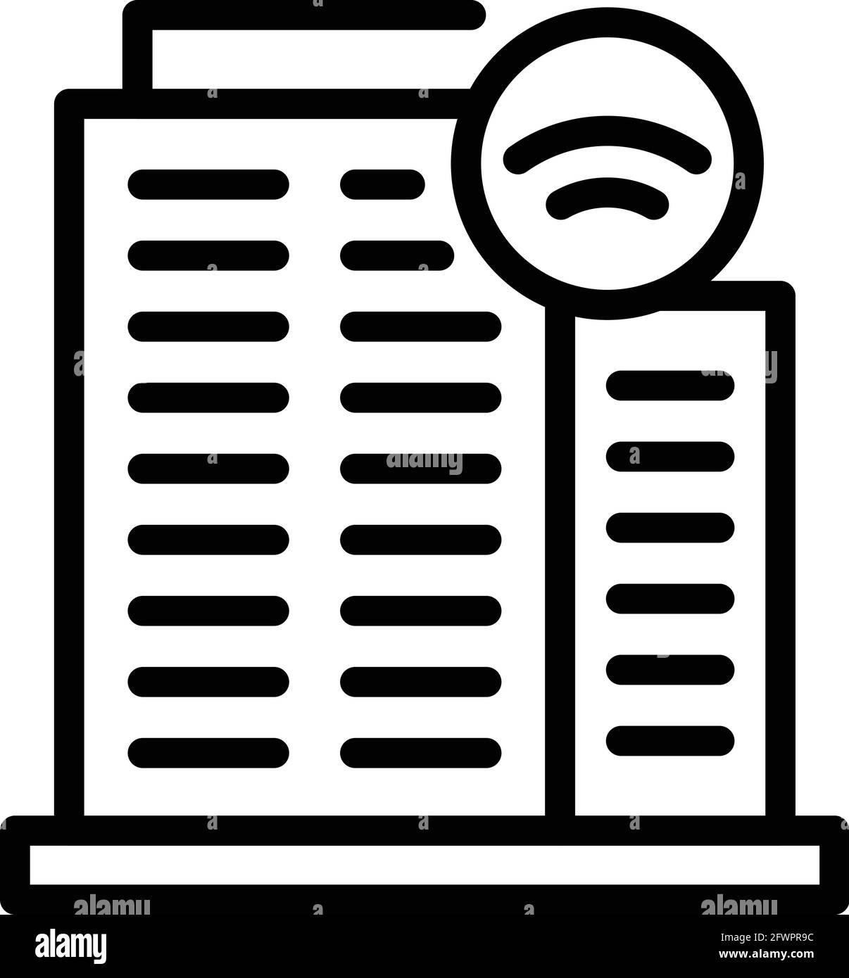 Smart building icon. Outline Smart building vector icon for web design ...