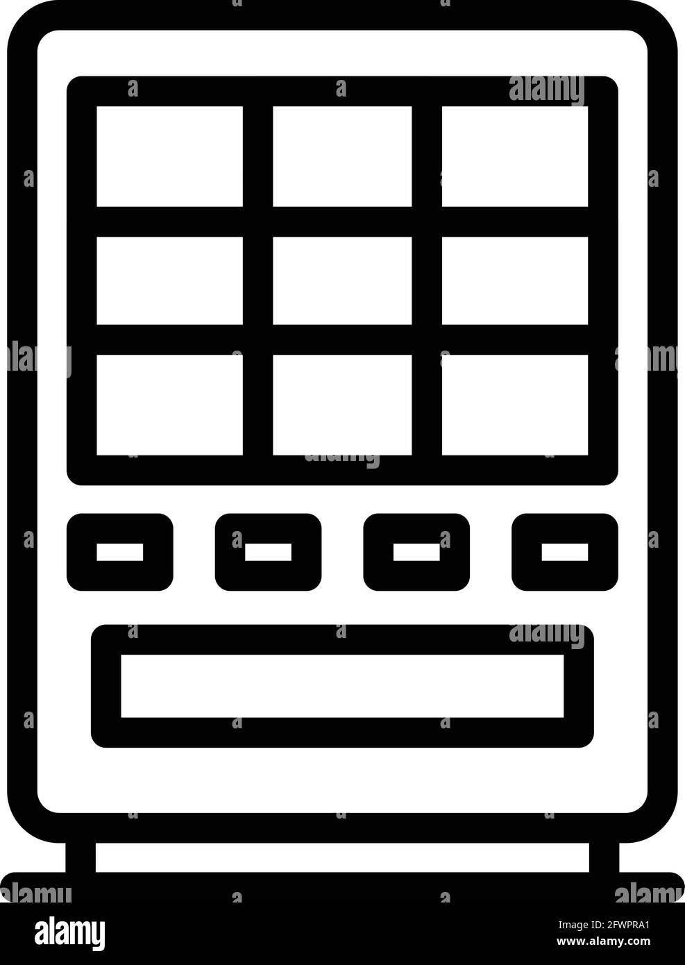 Vending machine icon. Outline Vending machine vector icon for web