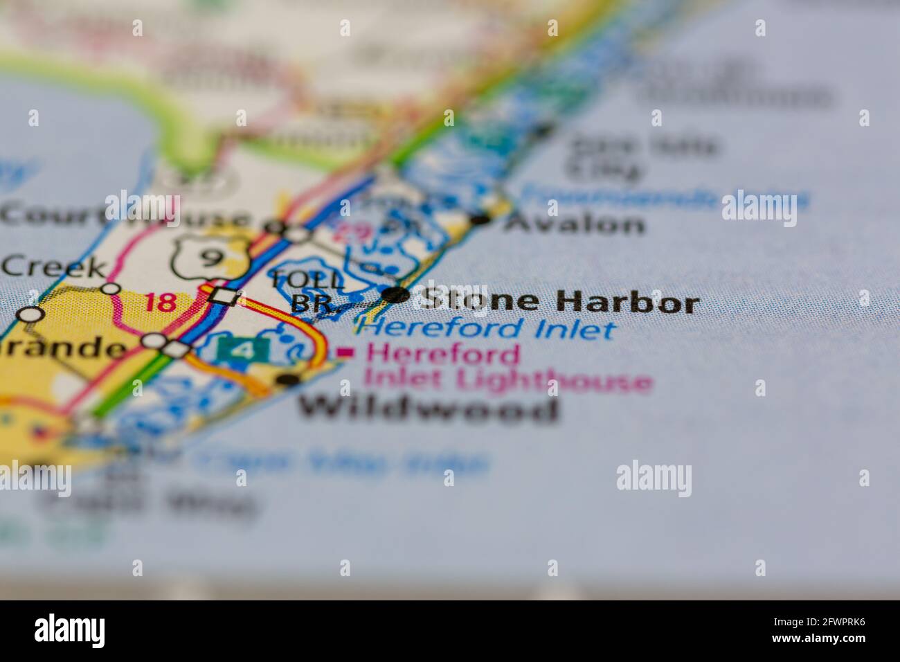 Map Of Stone Harbor Nj Stone Harbor New Jersey Usa Shown On A Geography Map Or Road Map Stock  Photo - Alamy