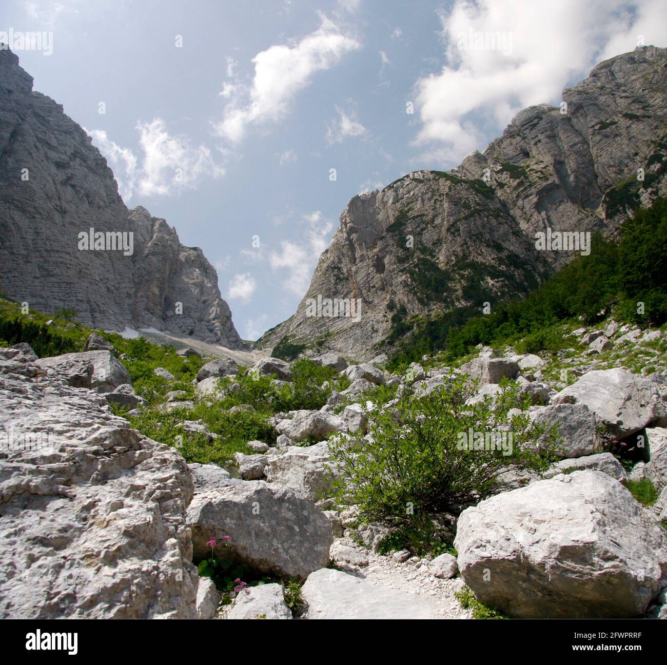 Panorama: Triglav Nordwand - Impressionen: julische Alpen/ Julic Alps, Slowenien. Stock Photo