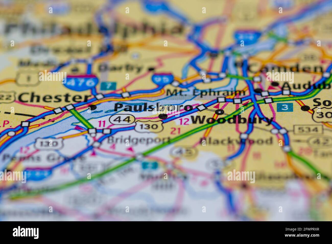Paulsboro new jersey map hires stock photography and images Alamy