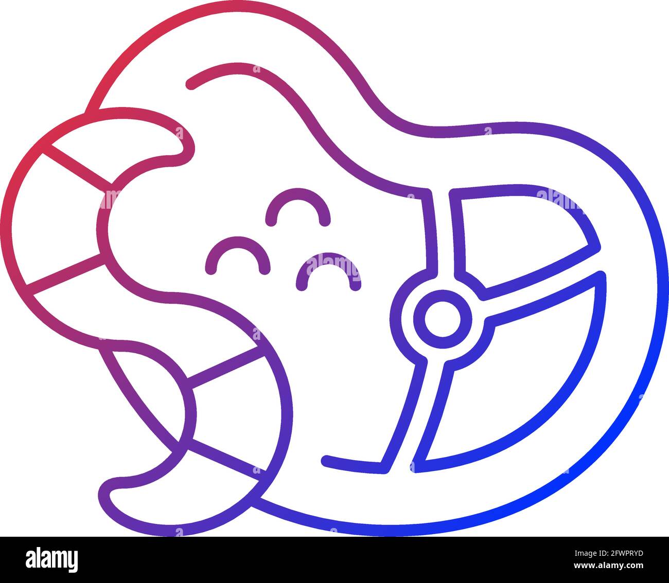 Parasites gradient linear vector icon Stock Vector