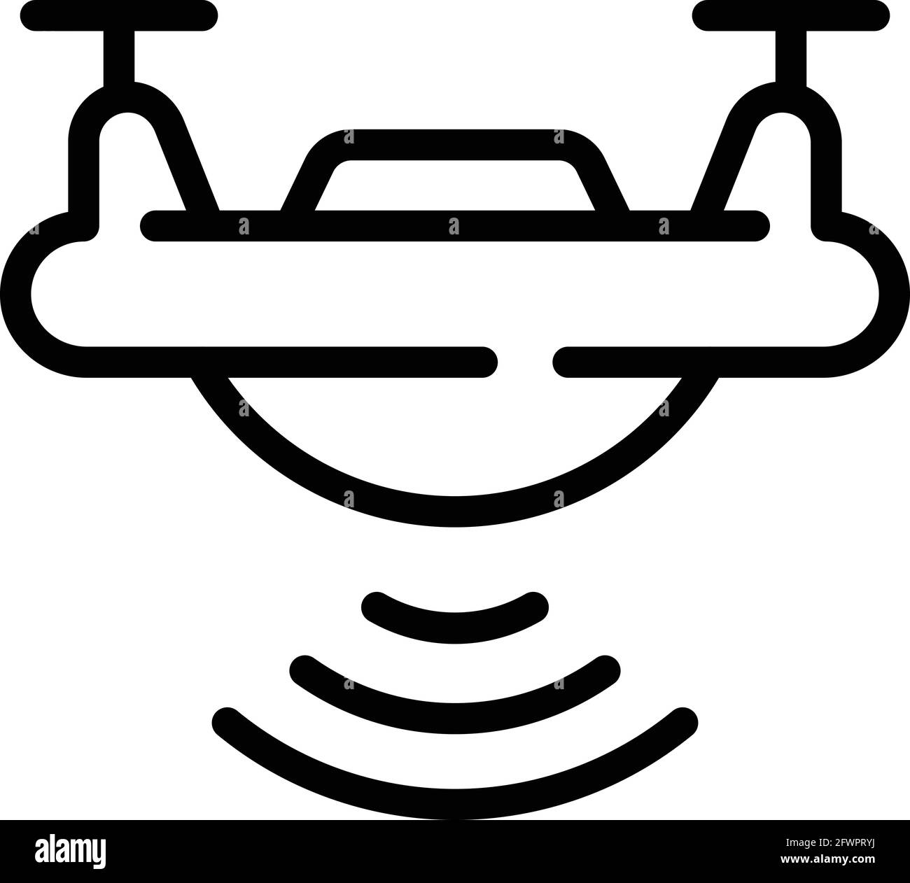 Drone remote control icon. Outline Drone remote control vector icon for ...