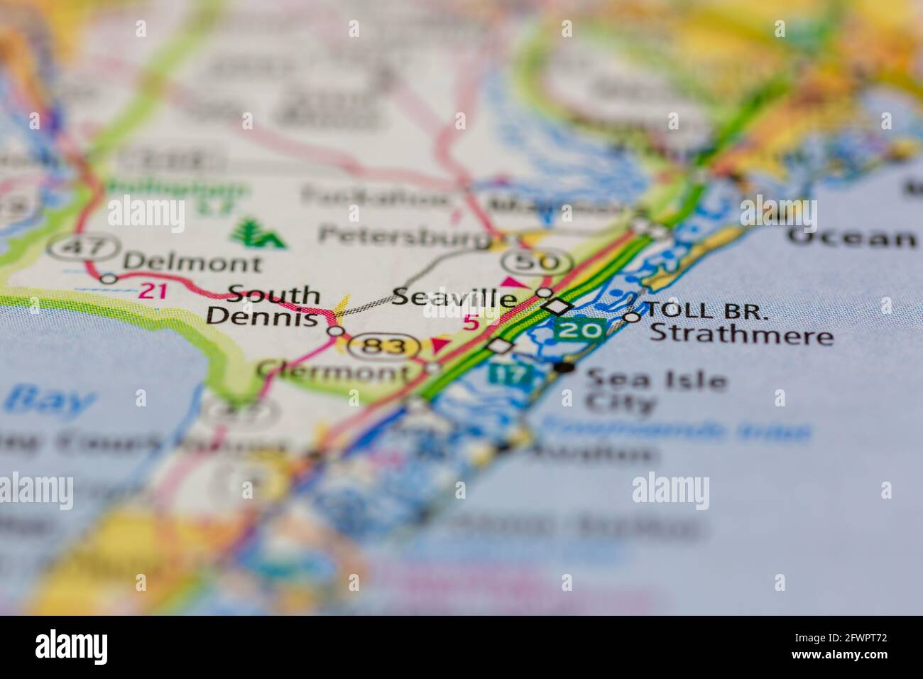 Seaville new jersey on a map hires stock photography and images Alamy