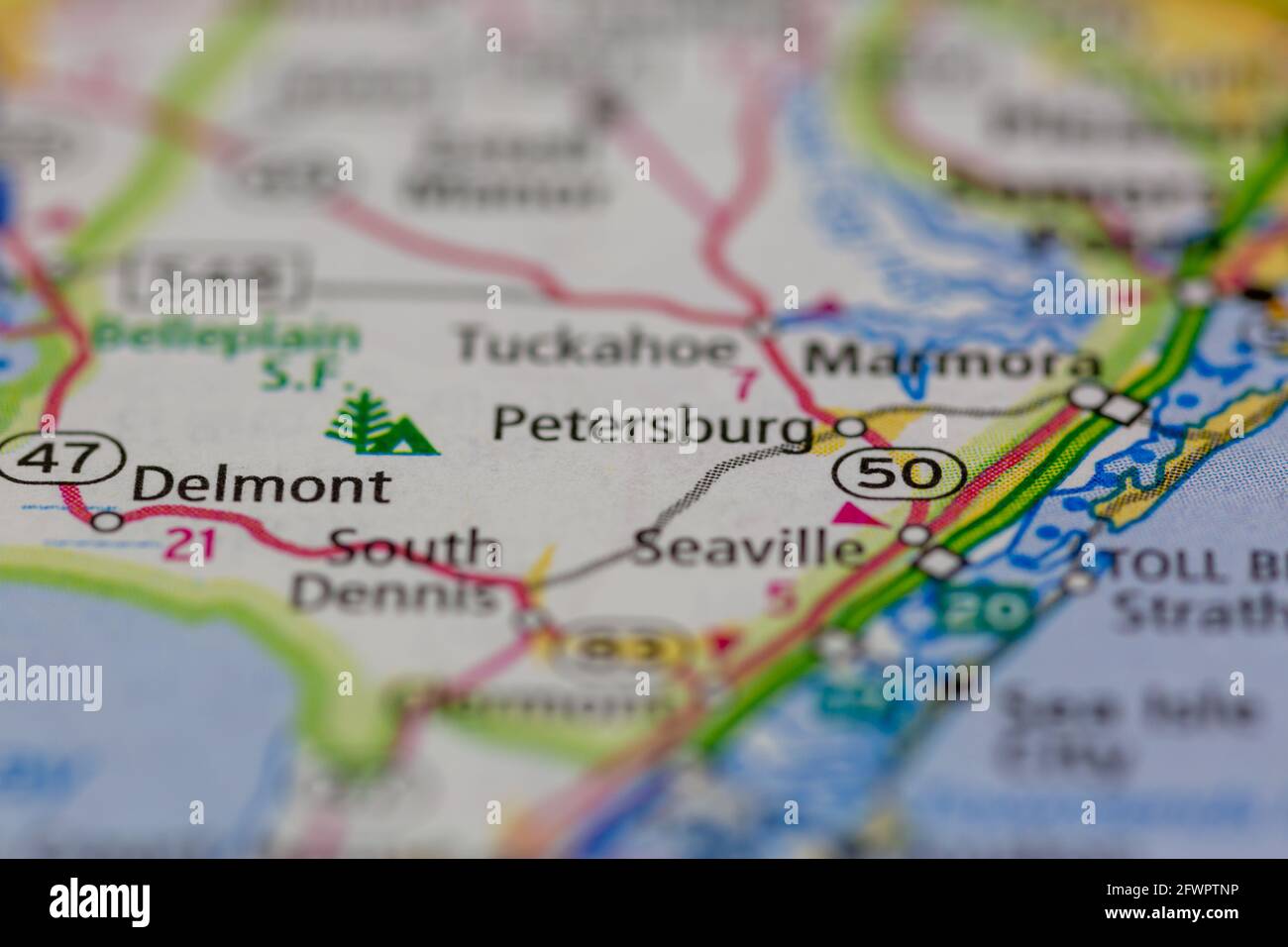 Petersburg New Jersey Usa Shown On A Geography Map Or Road Map 2FWPTNP 