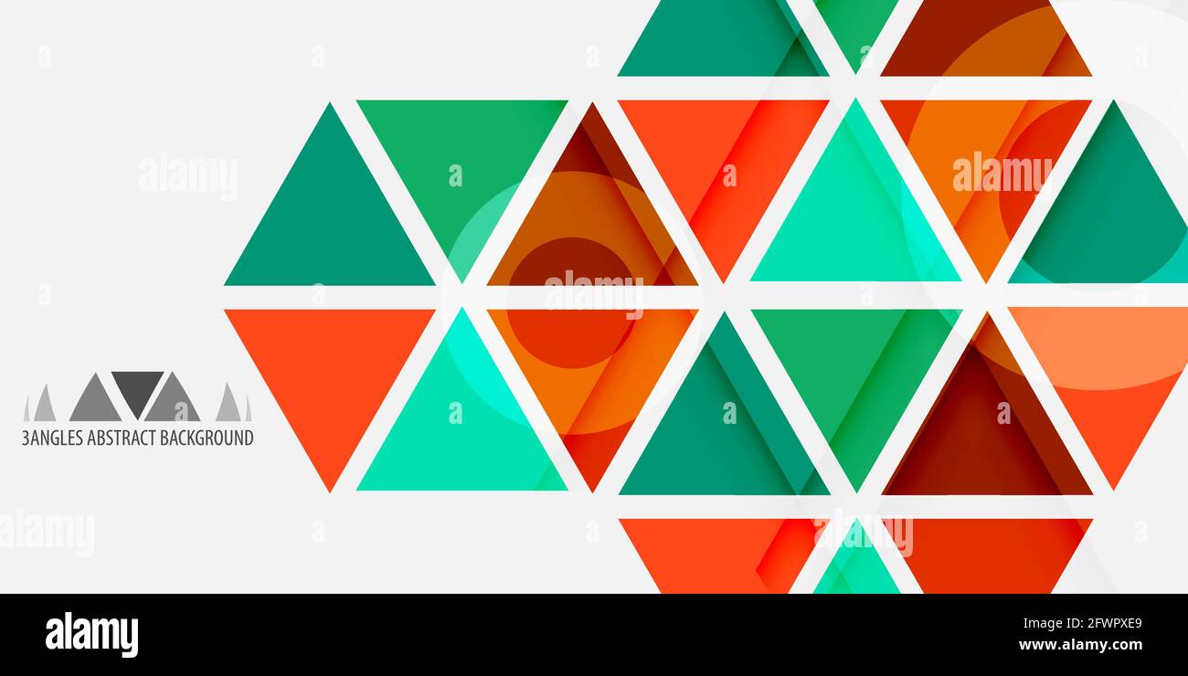Abstract colorful background graphics template with blended triangles Stock Vector
