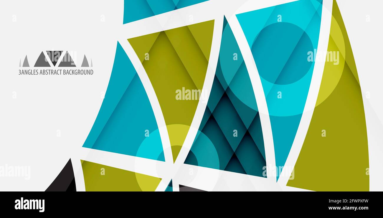 Abstract colorful background graphics template with blended triangles Stock Vector