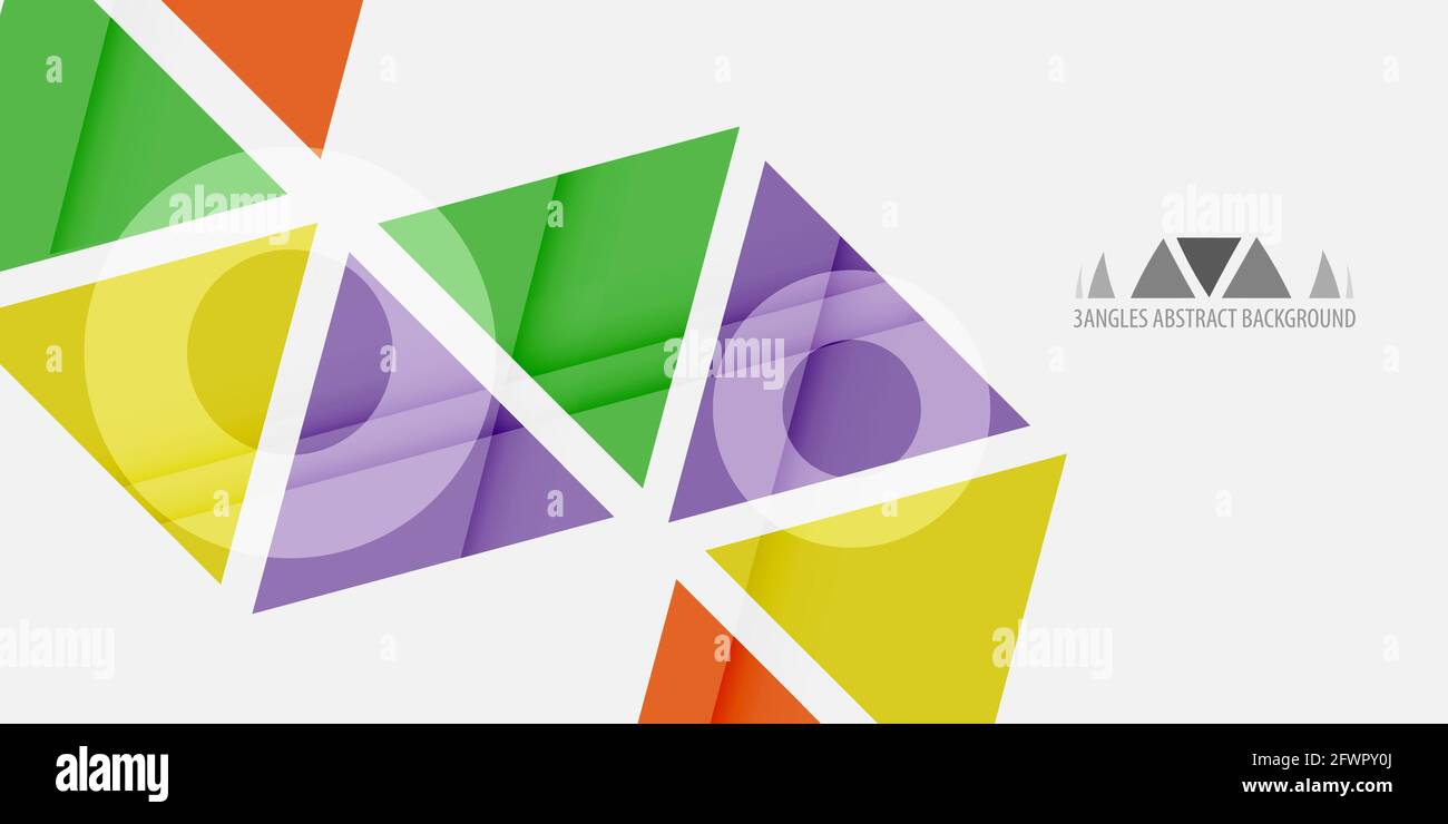 Abstract colorful background graphics template with blended triangles Stock Vector