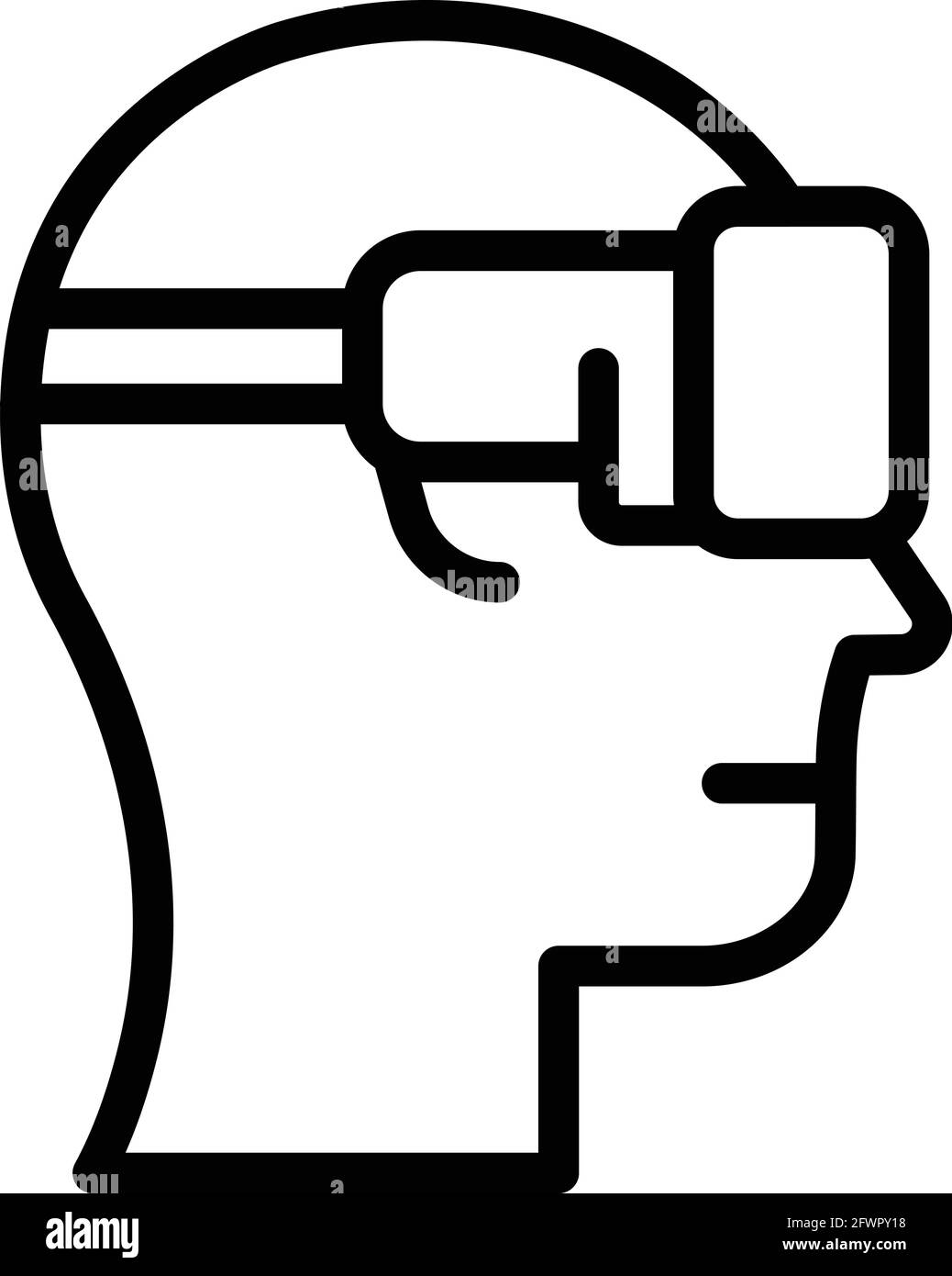 Virtual reality icon. Outline Virtual reality vector icon for web ...