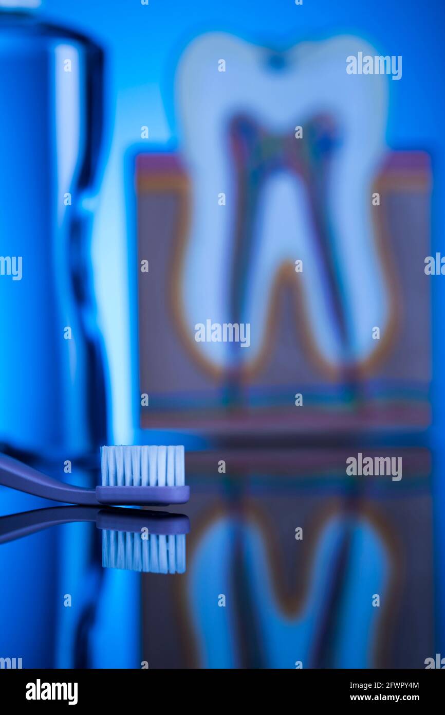 Brushing teeth, Dental hygiene background Stock Photo - Alamy