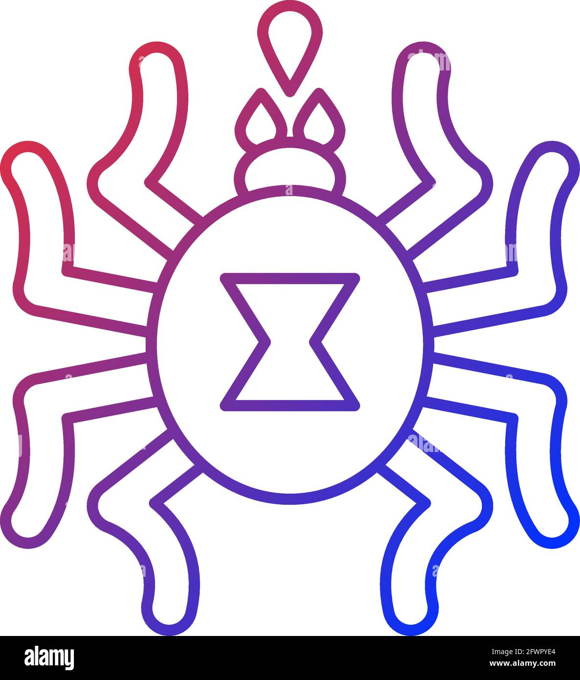 Venomous insects gradient linear vector icon Stock Vector