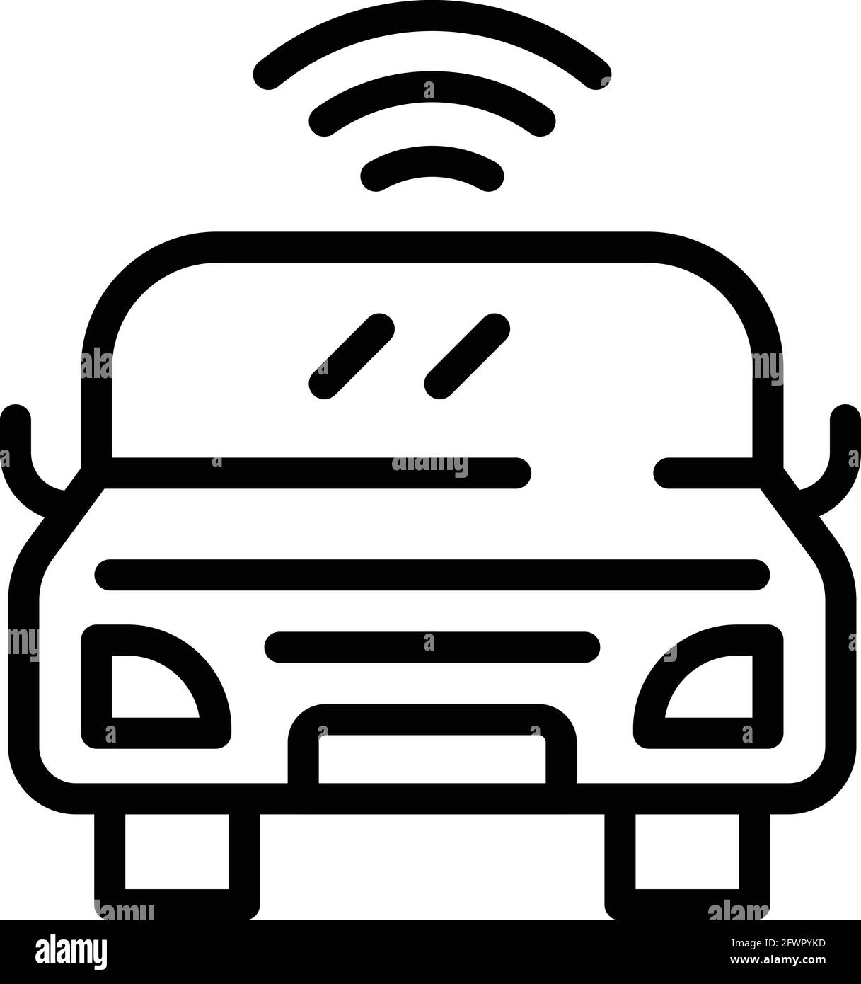 Smart car icon. Outline Smart car vector icon for web design isolated