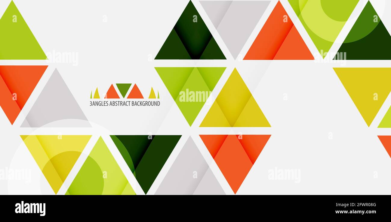 Abstract colorful background graphics template with blended triangles Stock Vector