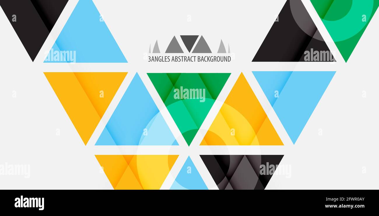 Abstract colorful background graphics template with blended triangles Stock Vector