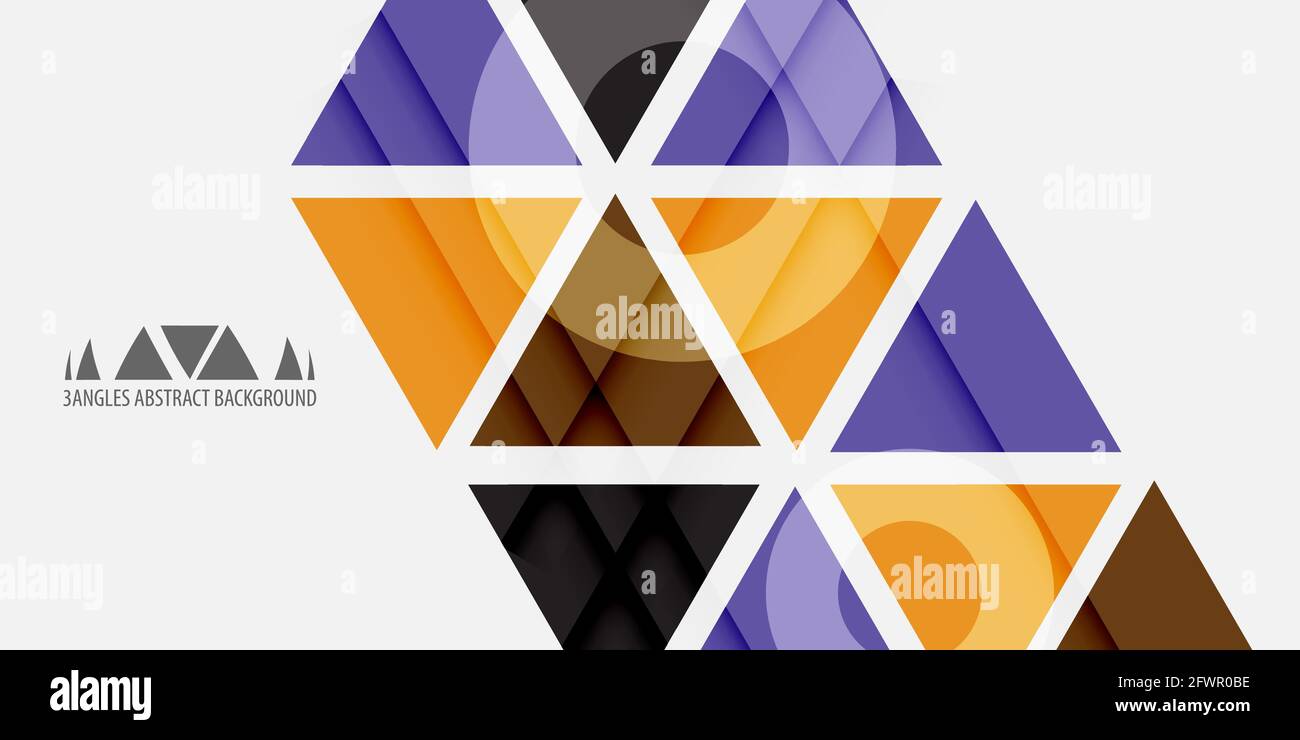 Abstract colorful background graphics template with blended triangles Stock Vector