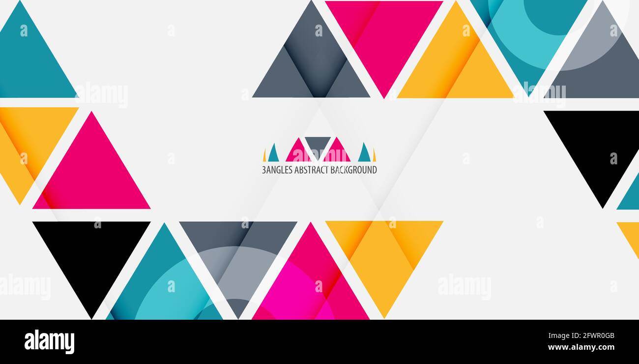 Abstract colorful background graphics template with blended triangles Stock Vector