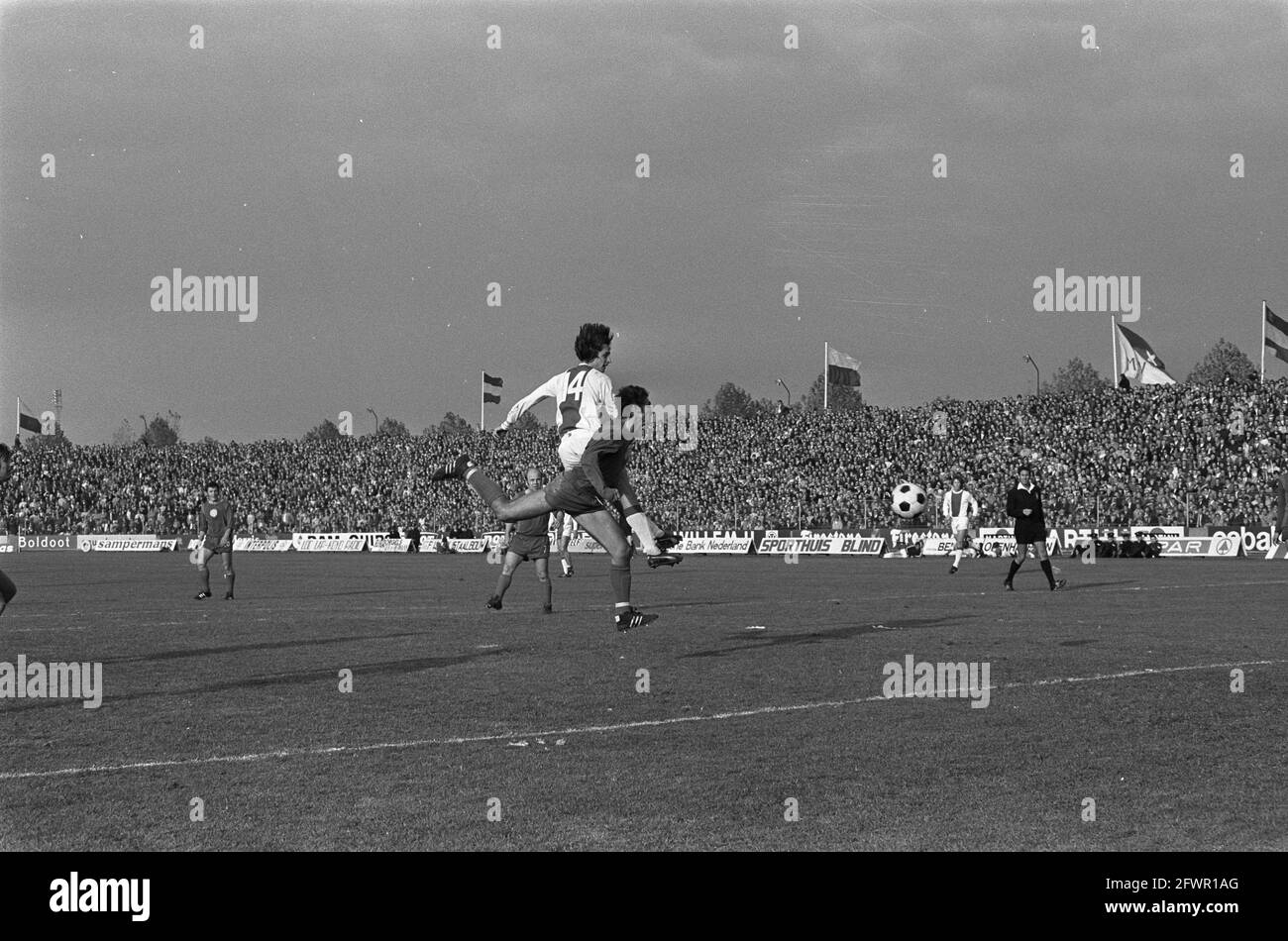 MVV against Ajax 3-0, action, 31 October 1971, sports, soccer, The Netherlands, 20th century press agency photo, news to remember, documentary, historic photography 1945-1990, visual stories, human history of the Twentieth Century, capturing moments in time Stock Photo