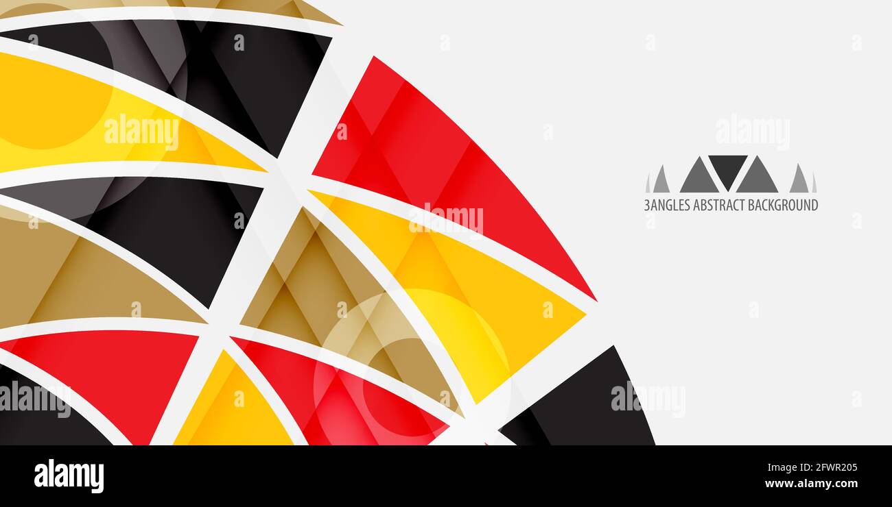 Abstract colorful background graphics template with blended triangles Stock Vector