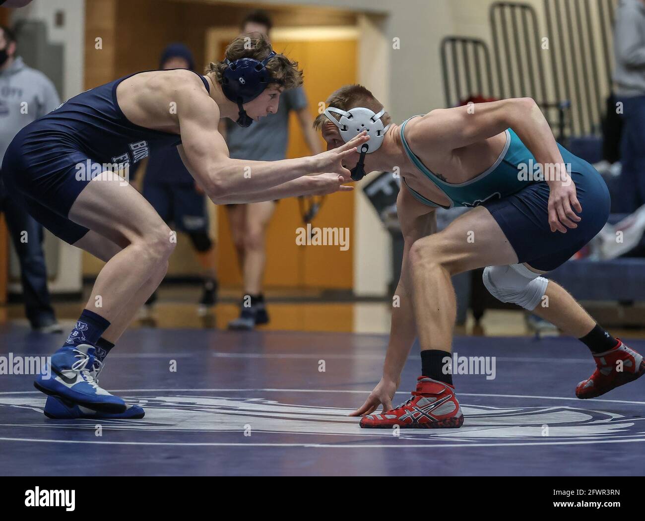 Wrestling action with Bonners Ferry vs Lake City High School in Coeur d