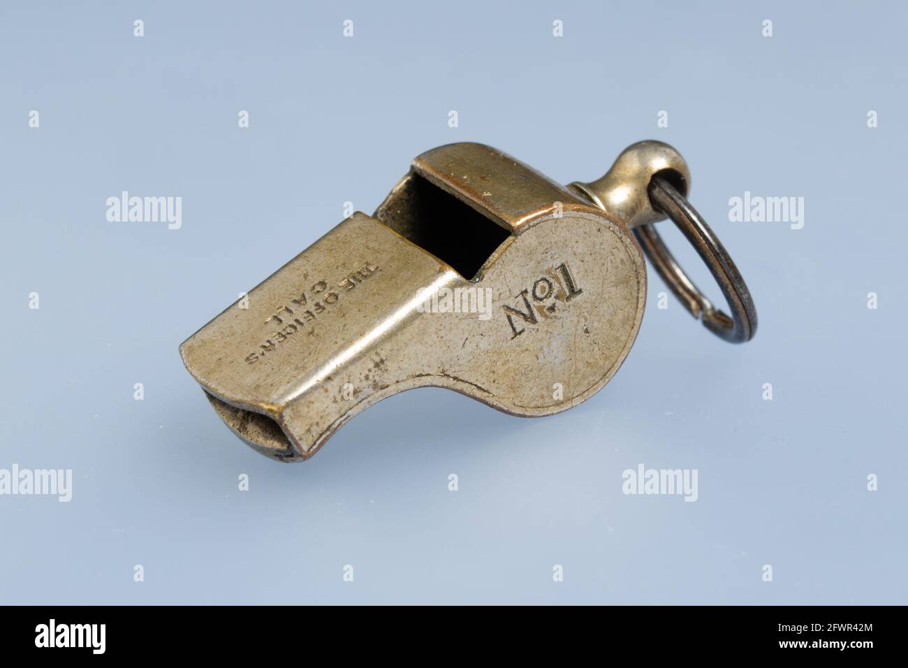 Hudson 'The Officer's Call' No. 1 whistle from about 1920. Police or military. Stock Photo
